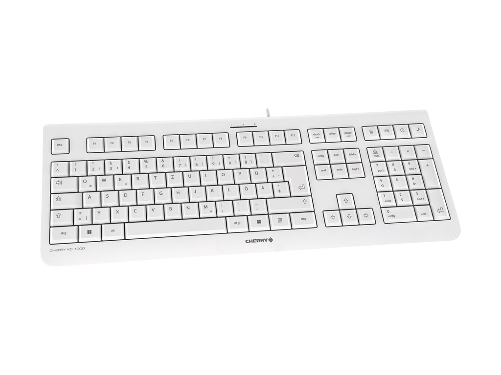 Cherry KC 1000 - Tastatur - USB - Belgien - Hellgrau