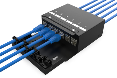 DIGITUS Konsolidierungspunkt-Box, 6 Ports Keystone-Module mit intelligentem Kabelmanager