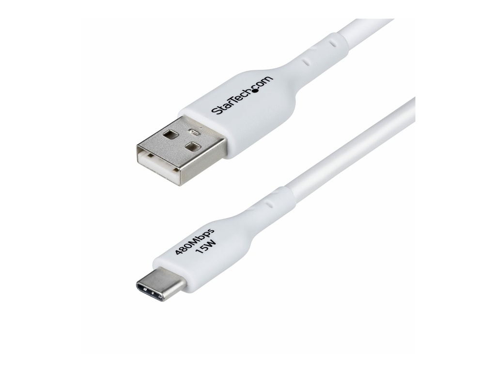 StarTech.com 3m (9.8ft) White USB-A to USB-C Charging Cable/Cord, M/M - USB-Kabel - USB (M)