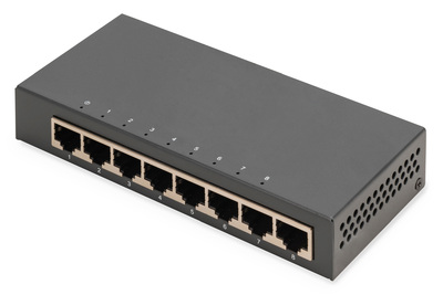 DIGITUS 8-Port Gigabit Switch, Desktop, Unmanaged, Metallgehäuse