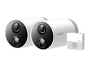 TP-LINK Tapo C400S2 V1 - 2 x Tapo C400 Kameras + Tapo H200 Hub - Netzwerk-Überwachungskamera - Innenbereich, Außenbereich - staubbeständig/wasserfest - Farbe (Tag&Nacht)