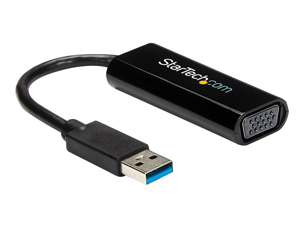 StarTech.com Startech USB auf VGA Adapter - Externe Grafikkarte - USB 3.0 - Slim - 1080p - Multi Monitor Adapter - Videoadapter - TAA-konform - USB Typ A männlich zu HD-15 (VGA)