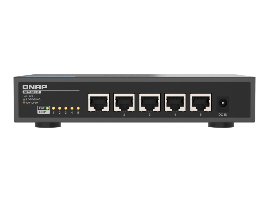QNAP QSW-3205-5T - Switch - unmanaged - 5 x 100/1000/2.5G/5G/10GBase-T