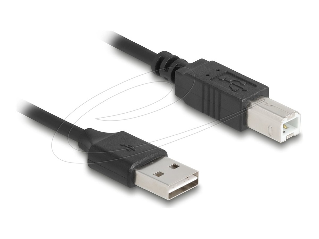 Delock USB-Kabel - USB (M) umkehrbar zu USB Typ B (M)