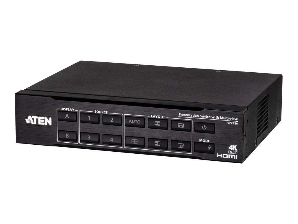 [VP2420-AT-G] ATEN VP2420 - Video/Audio-Schalter - 4 x 2 Echter