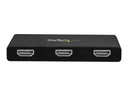 StarTech.com USB C auf HDMI Multimonitor Adapter - 3 Port MST Hub - USB-C Multi Monitor - Monitor Splitter - USB 3.1 Typ C - Videoadapter - USB-C männlich zu HDMI weiblich - 30 cm - Schwarz - 4K30Hz (3840 x 2160)
