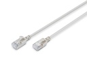 DIGITUS CAT 6A F-FTP Slim Patchkabel, 1m, Grau