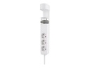 Neomounts Steckdosenleiste - USB-C + USB-A - Wechselstrom 230 V - 3680 Watt - Eingabe, Eingang Typ F - Ausgangsanschlüsse: 3 (2 x 24-poliger USB-C (PD)