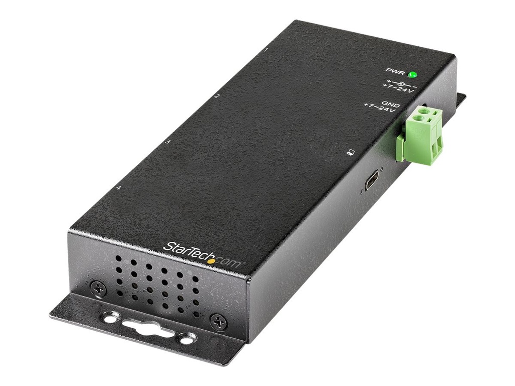 [HB31C2A2CME] StarTech.com 4 Port USB-C Hub 10 Gbit/s -Metall  Industrieller USB-C Hub - 2x USB-C & 2x USB-A - ESD Überspannungsschutz - USB-C oder USB-A Host - Eigenstromversorgung USB 3.1 G2 Typ-C (HB31C2A2CME)
