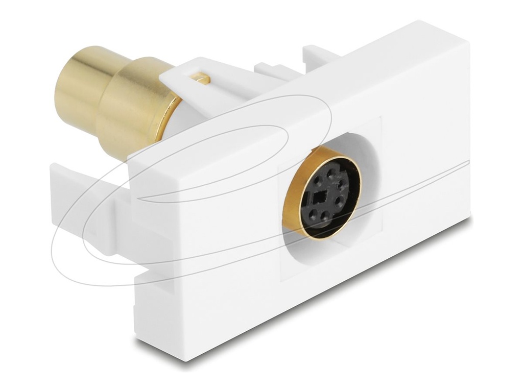 Delock Easy 45 - Einrastmodul - vergoldet - 6-poliger Mini-DIN ( weiblich )