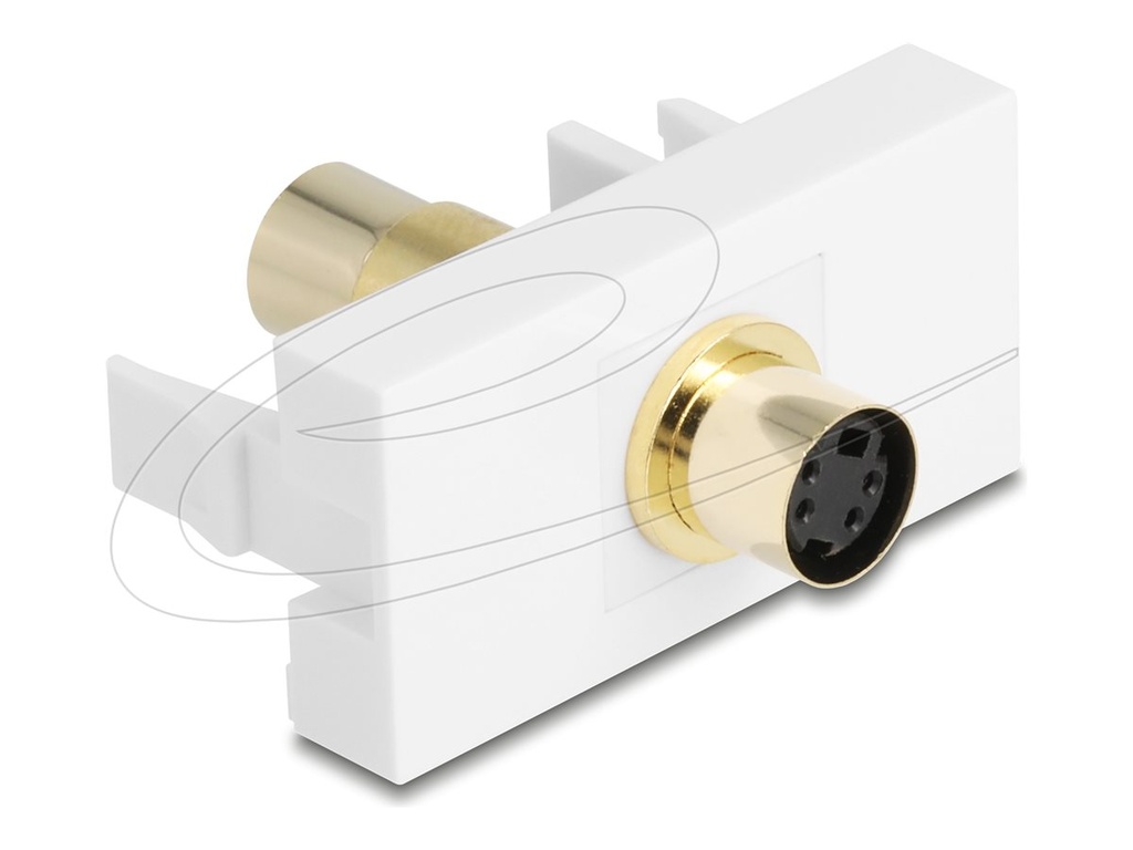 Delock Easy 45 - Einrastmodul - vergoldet - 4-poliger Mini-DIN ( weiblich )