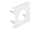 Delock Module Plate - Easy 45 - Steckdosenhalter - 45 x 45 mm, runder Ausschnitt 24 mm - 1 Modul - weiß (Packung mit 5)