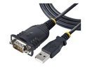 StarTech.com StarTech 3ft (1m) USB to Serial Cable, DB9 Male RS232 to USB Converter, USB to Serial Adapter for PLC/Printer/Scanner/Network Switches, USB to COM Port Adapter - Prolific IC, Automatic Handshake, Windows/macOS (1P3FP-USB-SERIAL)