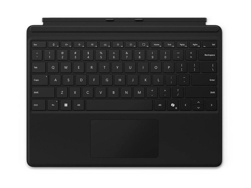 Microsoft Surface Pro Keyboard - Tastatur - mit Trackpad, Beschleunigungsmesser, Surface Slim Pen 2 Ablage- und Ladeschale - QWERTY - International Englisch - Schwarz - für Microsoft Surface Pro 8, Pro 8 for Business, Pro 9, Pro 9 for Business, Pro 10 for Business, Pro (11th Edition)