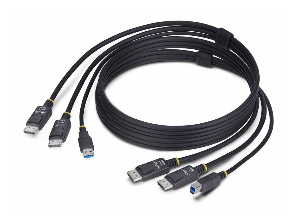 StarTech.com 6ft (1.8m) Dual-DisplayPort and USB 5Gbps KVM Cable - Tastatur- / Video- / Maus- (KVM-)
