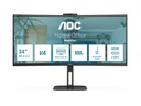 AOC Value-line CU34V5CW/BK - V5 series - LED-Monitor - gebogen - 86.4 cm (34")