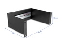 Delock DIN Schienenpanel - Rack montierbar - Schwarz - 2U - 25.4 cm (10")