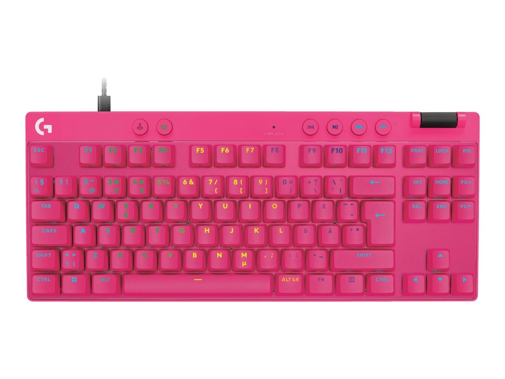 Logitech G PRO X RAPID - Tastatur - TKL - hintergrundbeleuchtet - USB - QWERTY - Nordisch (Dänisch/Finnisch/Norwegisch/Schwedisch)