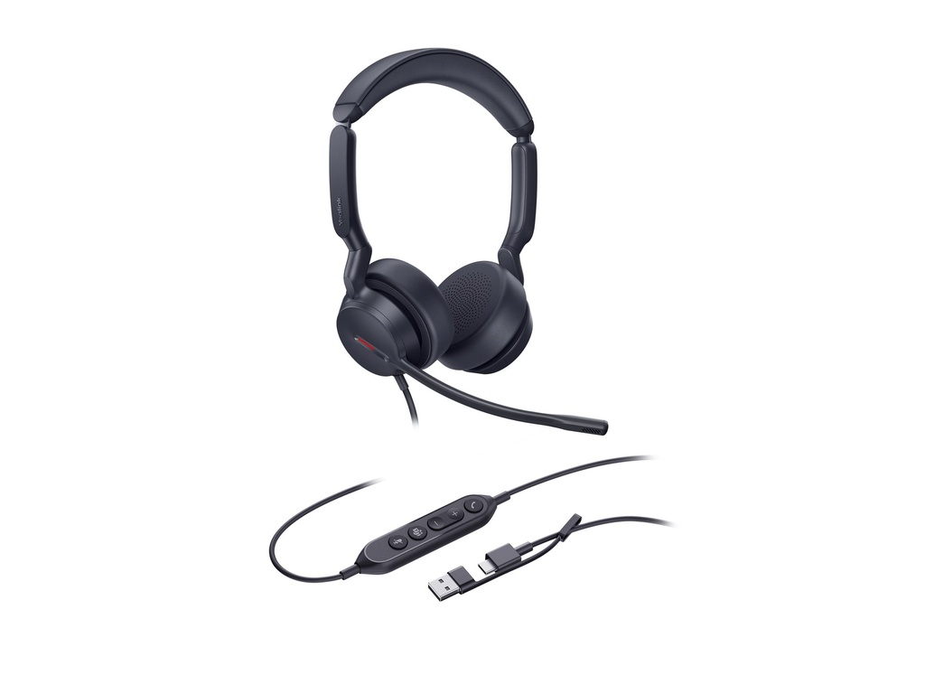 Yealink Headset UH 44 Dual Teams USB-C/A - Headset - 20 KHz