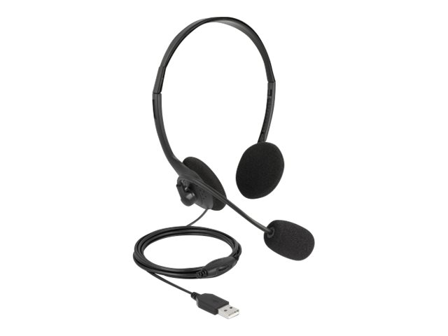 Delock Headset - On-Ear - kabelgebunden - USB-A