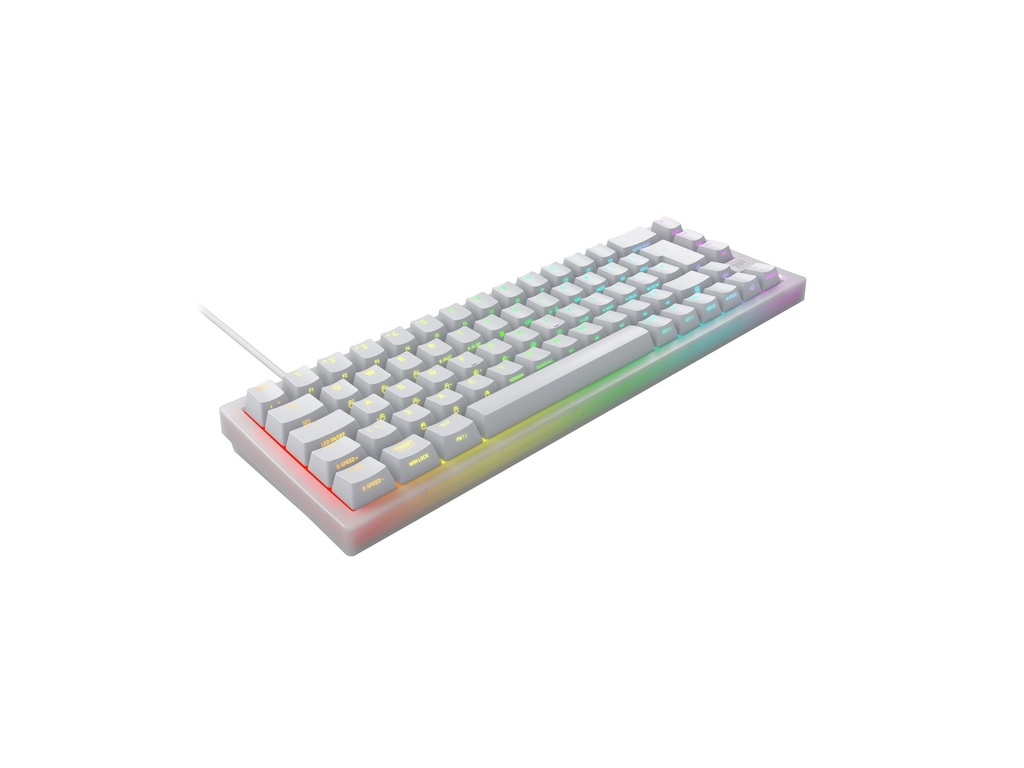 Cherry XTRFY K5V2 - Tastatur - 65% - compact - hintergrundbeleuchtet - USB - AZERTY - Französisch - Tastenschalter: CHERRY MX2A Red (austauschbar im laufenden Betrieb)