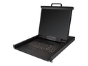 StarTech.com StarTech Rack KVM Konsole - US Tastatur(QWERTY), Ein Port VGA KVM mit 19" LCD Monitor - 1HE LCD KVM Konsolenschublade mit Kabeln - USB Unterstützung - 50.000 MTBF (RKCONS1901)
