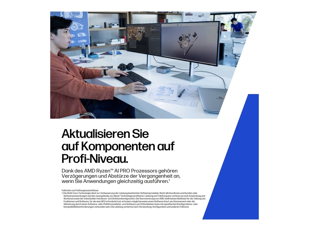 HP ZBook 8 G1ak Mobile Workstation - AMD Ryzen AI 7 350 / 2 GHz - Win 11 Pro - Radeon 860M - 64 GB RAM - 2 TB SSD NVMe, TLC - 35.6 cm (14")