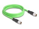 Delock Netzwerkkabel - 8-polig M12 (M) zu 8-polig M12 (W)