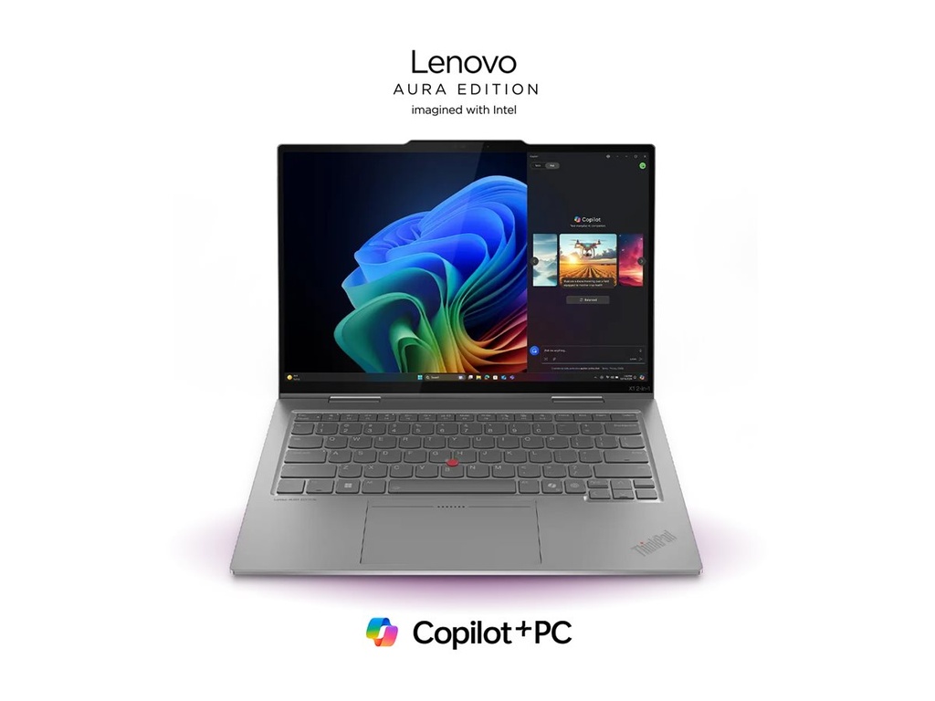 Lenovo ThinkPad X1 2-in-1 Gen 10 21Q0 - Aura Edition - Flip-Design - Intel Core Ultra 7 265U - Intel Evo vPro Enterprise Platform - Win 11 Pro - Intel Graphics - 64 GB RAM - 2 TB SSD TCG Opal Encryption 2, NVMe - 35.6 cm (14")