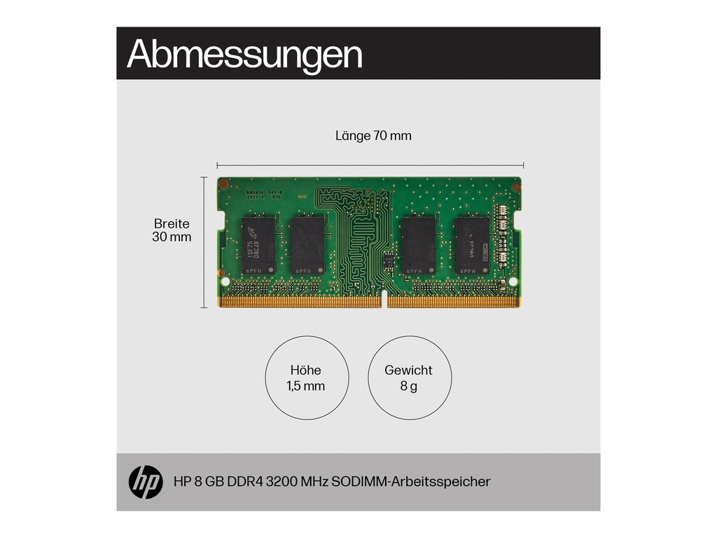 HP  DDR4 - Modul - 8 GB - SO DIMM 260-PIN