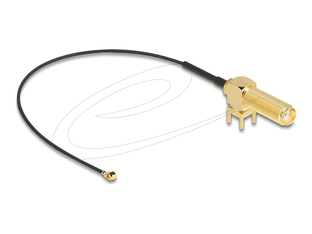 Delock Antennenkabel - SMA weiblich Durchführungsbuchse zu MHF I männlich gerade