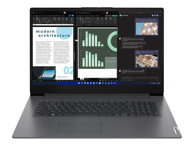 Lenovo V17 G4 IRU 83A2 - 180°-Scharnierdesign - Intel Core i7 13620H / 2.4 GHz - Win 11 Pro - UHD Graphics - 16 GB RAM - 512 GB SSD NVMe - 43.9 cm (17.3")