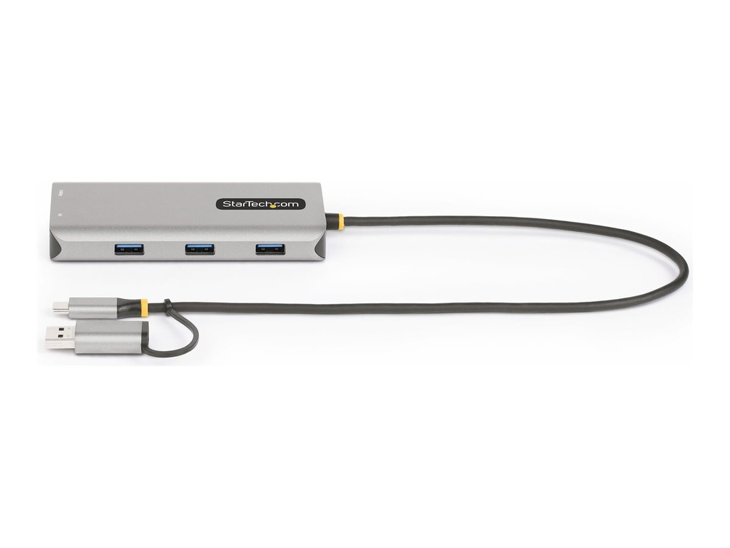 StarTech.com USB-C Multiport Adapter w/Attached USB-C to USB-A Dongle, Dual HDMI (4K30Hz/1080p60Hz)