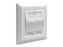 Delock Keystone Wall Outlet - Wanddose - weiß, RAL 9010