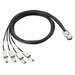 HPE StoreEver Mini-SAS High Density to 4-lane Mini-SAS External Fanout 4m Cable - Schwarz - Silber