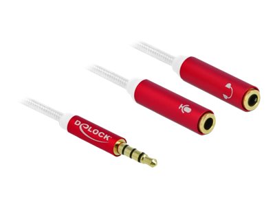 Delock Kopfhöreradapter - 4-poliger Mini-Stecker männlich zu 4-poliger Mini-Stecker weiblich