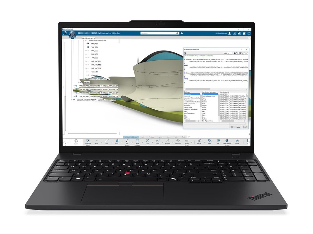 Lenovo ThinkPad P16s Gen 4 21RX - 180°-Scharnierdesign - AMD Ryzen AI 9 HX PRO 370 / 2 GHz - AMD PRO - Win 11 Pro - Radeon 890M - 64 GB RAM - 1 TB SSD TCG Opal Encryption 2, NVMe, Performance - 40.6 cm (16")