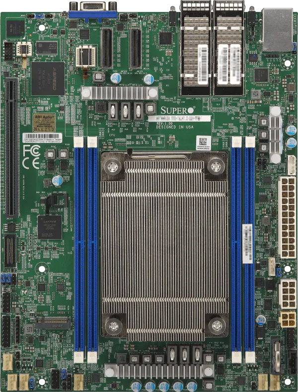 Supermicro Mainboard X14SDV-20C-SP9F Narrow Micro-ATX XEON 6516P-B 20C/40T - Mainboard - ATX