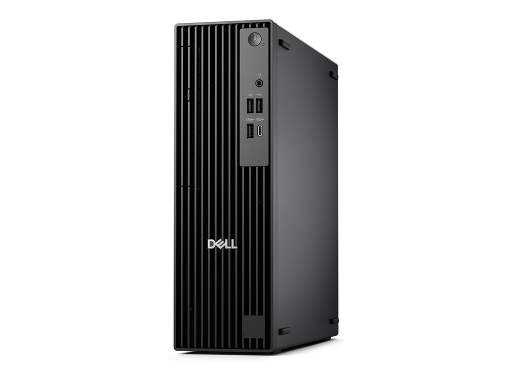 Dell Pro Slim QCS1250 - Schlanker Desktop - Core Ultra 5 235 / 3.4 GHz - RAM 16 GB - SSD 512 GB - NVMe - Intel Graphics - 1GbE, Bluetooth, Wi-Fi 6E - WLAN: Bluetooth, 802.11a/b/g/n/ac/ax (Wi-Fi 6E)