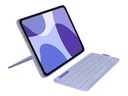 Logitech Flip Folio - Tastatur und Foliohülle - full size - kabellos - Bluetooth 5.1 LE - AZERTY - Französisch - fliederfarben  - für Apple 10.9-inch iPad Air (5th generation)