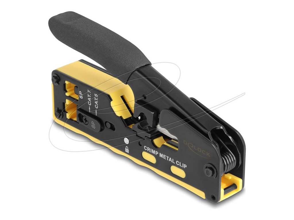 Delock Crimpwerkzeug - for 6P/8P RJ45/RJ11 plugs cat. 5/6/7 with cutter and stripper