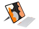 Logitech Flip Folio - Tastatur und Foliohülle - full size - kabellos - Bluetooth 5.1 LE - QWERTY - Italienisch - Pale Gray - für Apple 13-inch iPad Air (M2, M3)