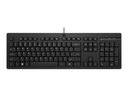 HP 125 - Tastatur - full size - USB - QWERTY - Dänisch - Schwarz (Packung mit 12)