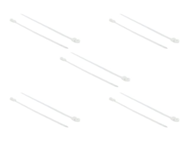 Delock Cable Tie with Fastening Eyelet - Kabelbinder - 30 cm - weiß (Packung mit 10)