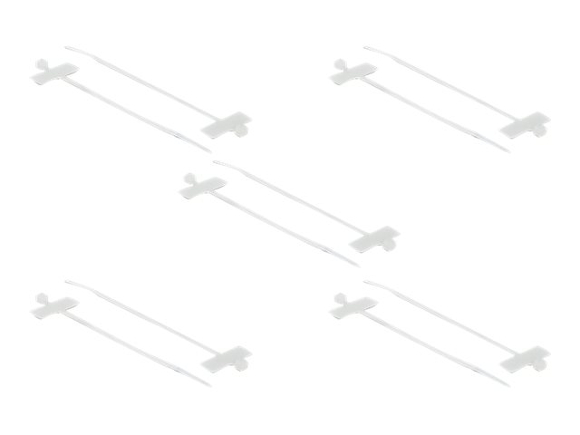 Delock Cable Tie with Label Tap - Kabelbinder - 20 cm - weiß (Packung mit 10)