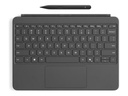 Microsoft Surface Pro Keyboard - 12-inch - Tastatur - mit Touchpad, Beschleunigungsmesser - hinterleuchtet - magnetische Dockingstation - QWERTZ - Deutsch - Slate - 70 % Verpackung aus recyceltem Papier - mit Slim Pen - für Surface Pro for Business (12-inch)