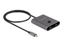 Delock Switch 2 to 1 - Hub - bidirektional, 8K, 10 Gbps - 2 x USB-C (Power Delivery)