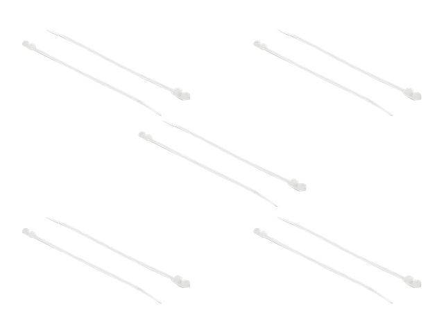 Delock Cable Tie with Fastening Eyelet - Kabelbinder - 16 cm - weiß (Packung mit 10)