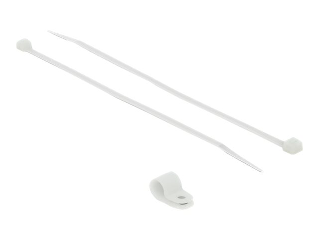 Delock Kabelbinder-Kit - 20 cm - weiß