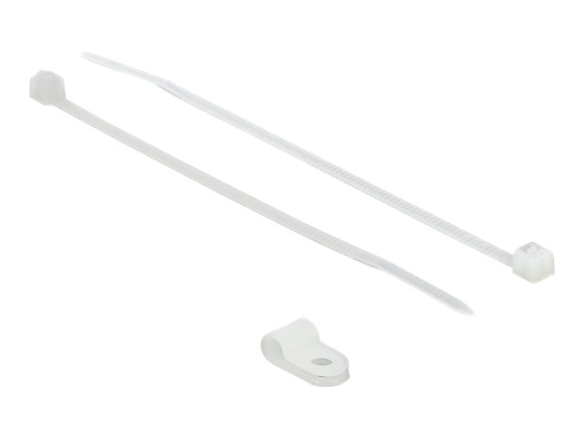Delock Kabelbinder-Kit - 15 cm - weiß